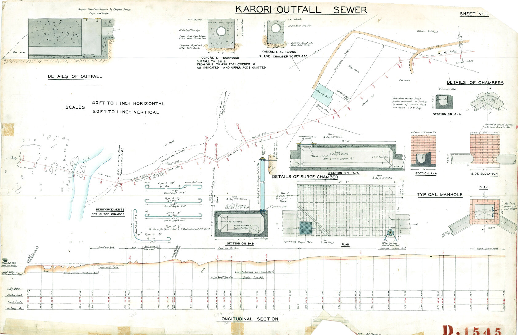 Karori outfall, plan No. 1
