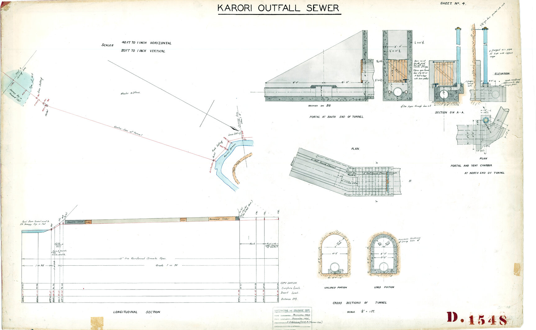 Karori outfall, plan No. 4