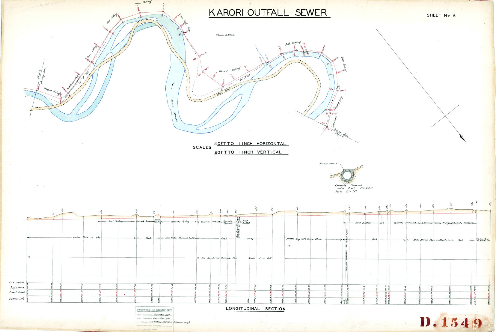 Karori outfall, plan No. 5