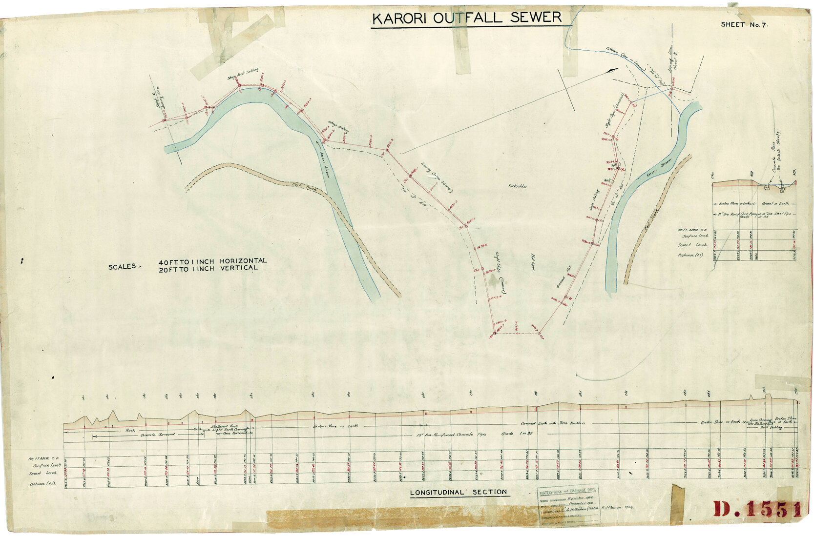 Karori outfall, plan No. 7