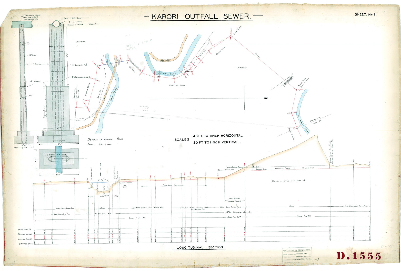 Karori outfall, plan No. 11
