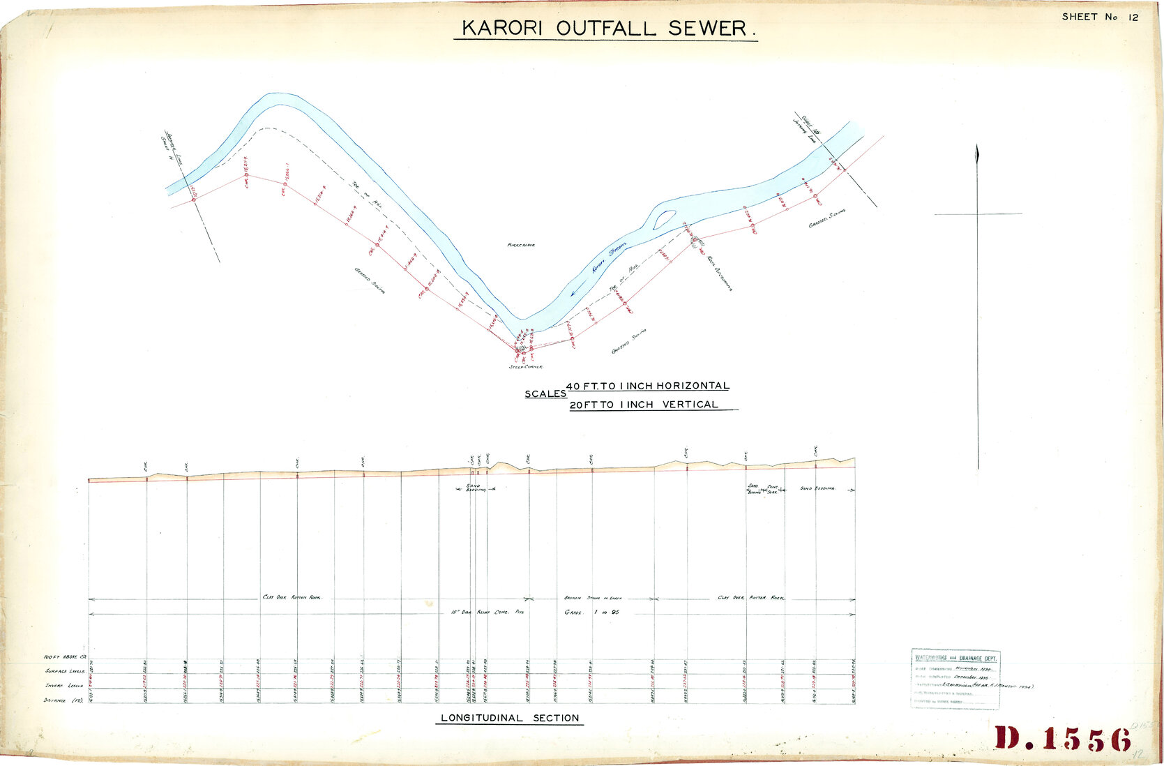Karori outfall, plan No. 12