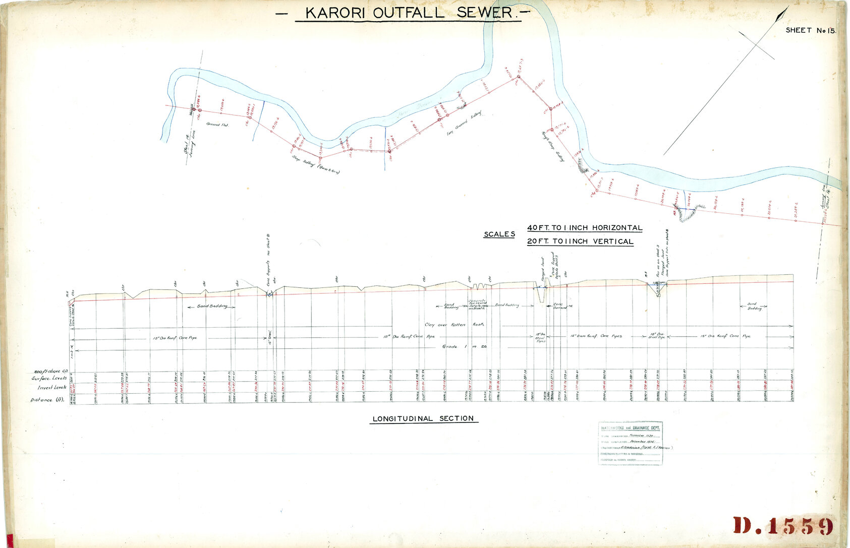 Karori outfall, plan No. 15