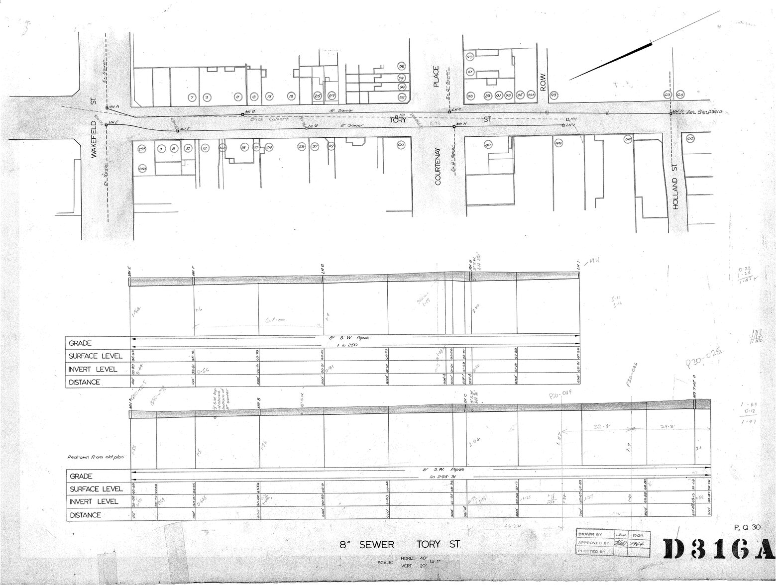Sewer, Tory Street (Wakefield Street to Holland Street)