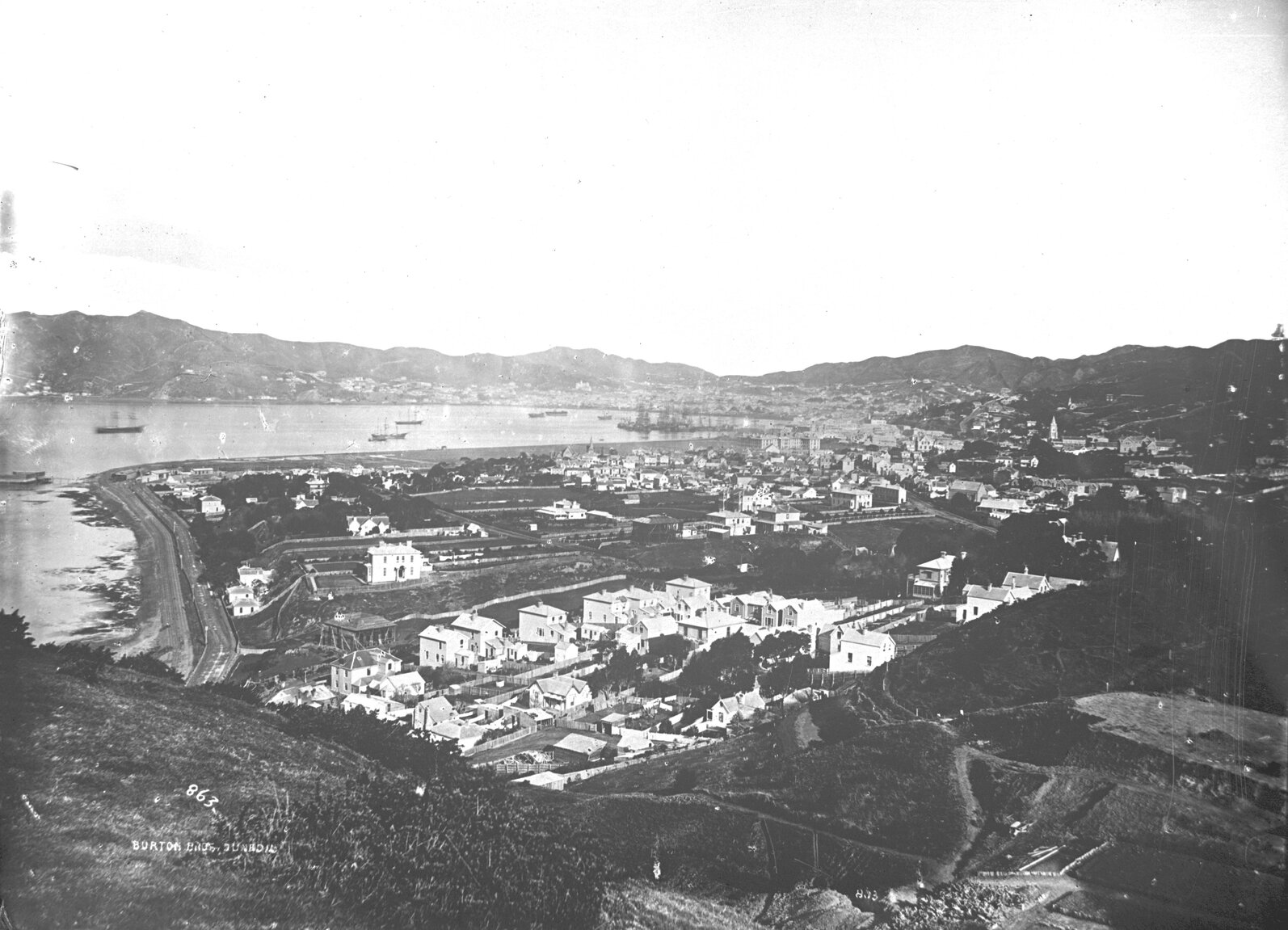 Elevated view of Thorndon Flat