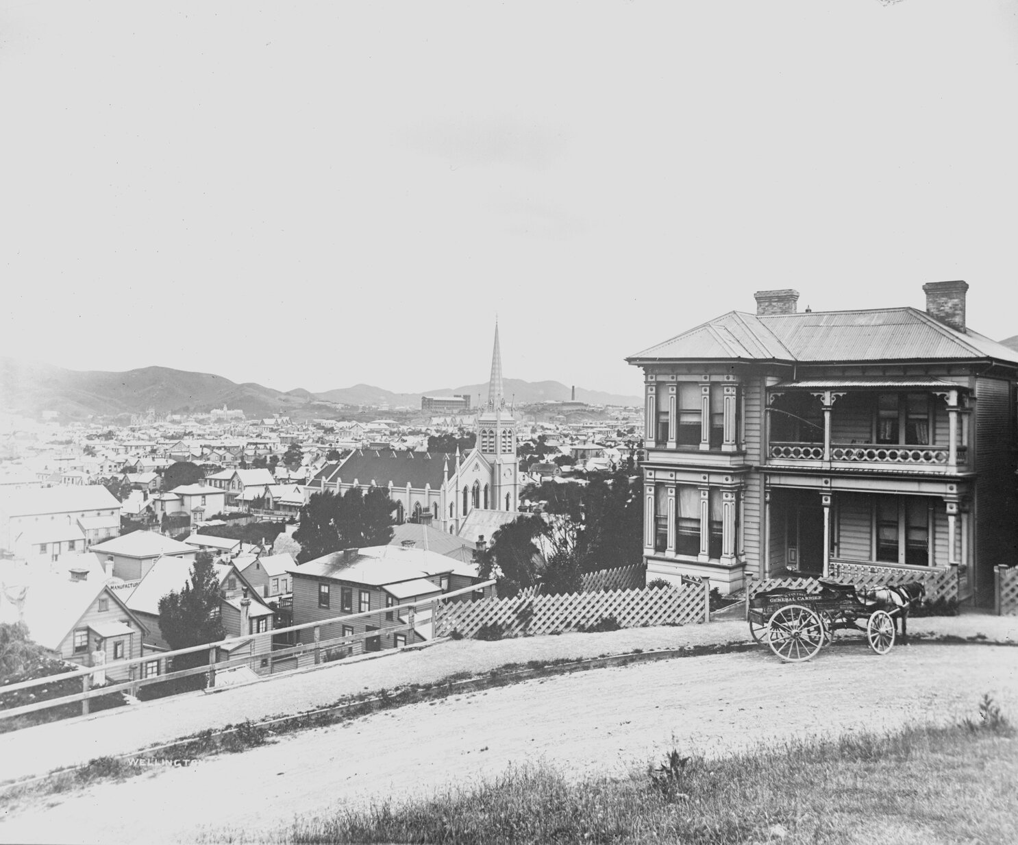 Elevated view of Wellington from Dixon Street