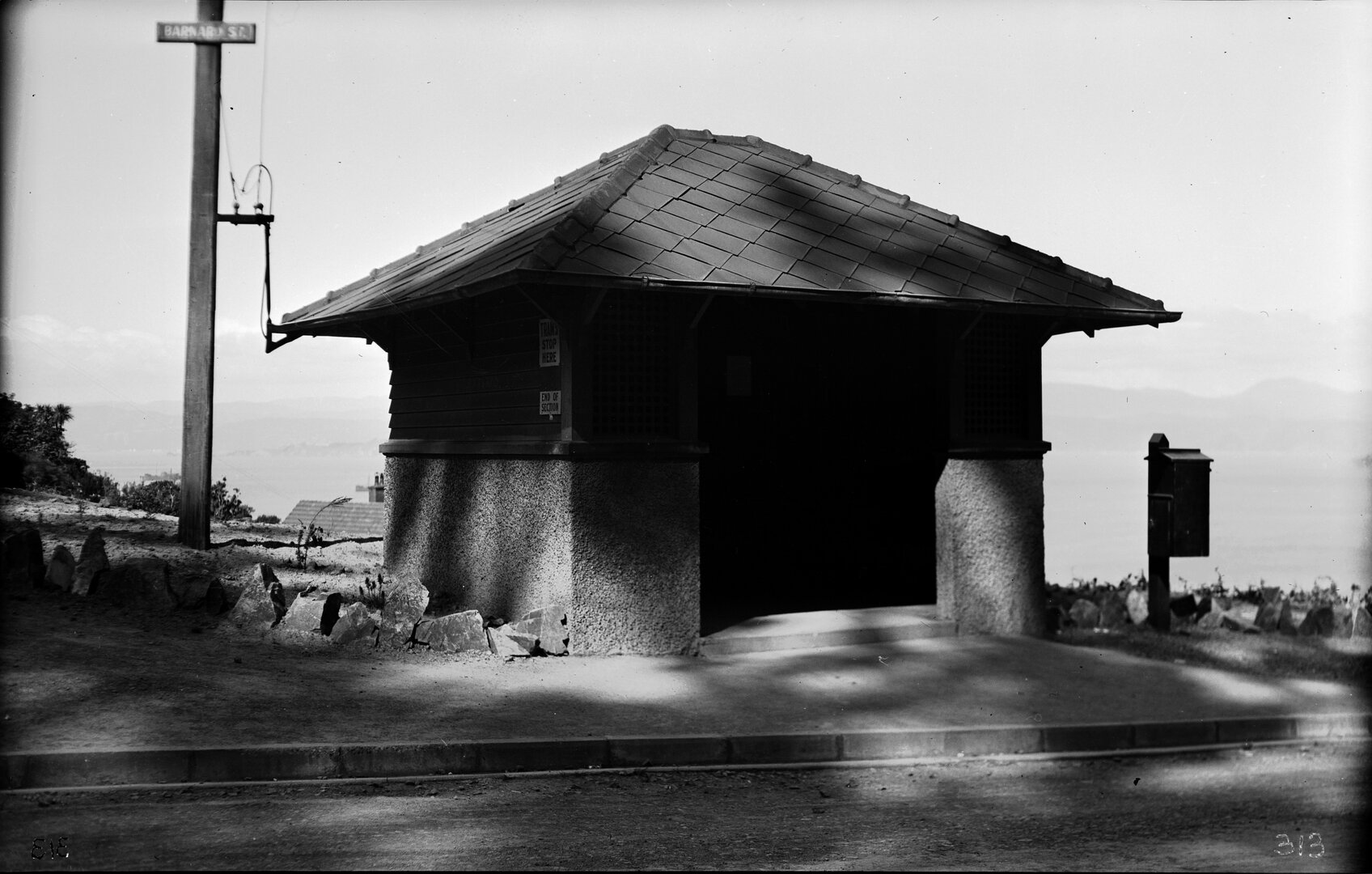 Grosvenor Terrace opposite Lower Watt Street, Tram Waiting Shelter