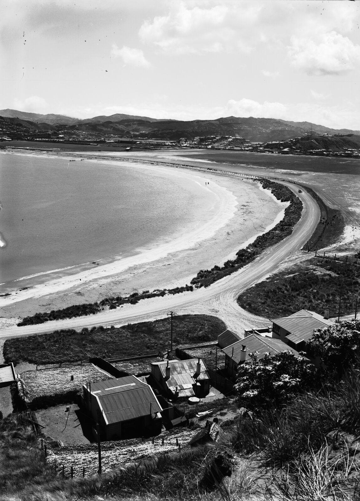 East end of Lyall Bay, overlooking Moa Point Road