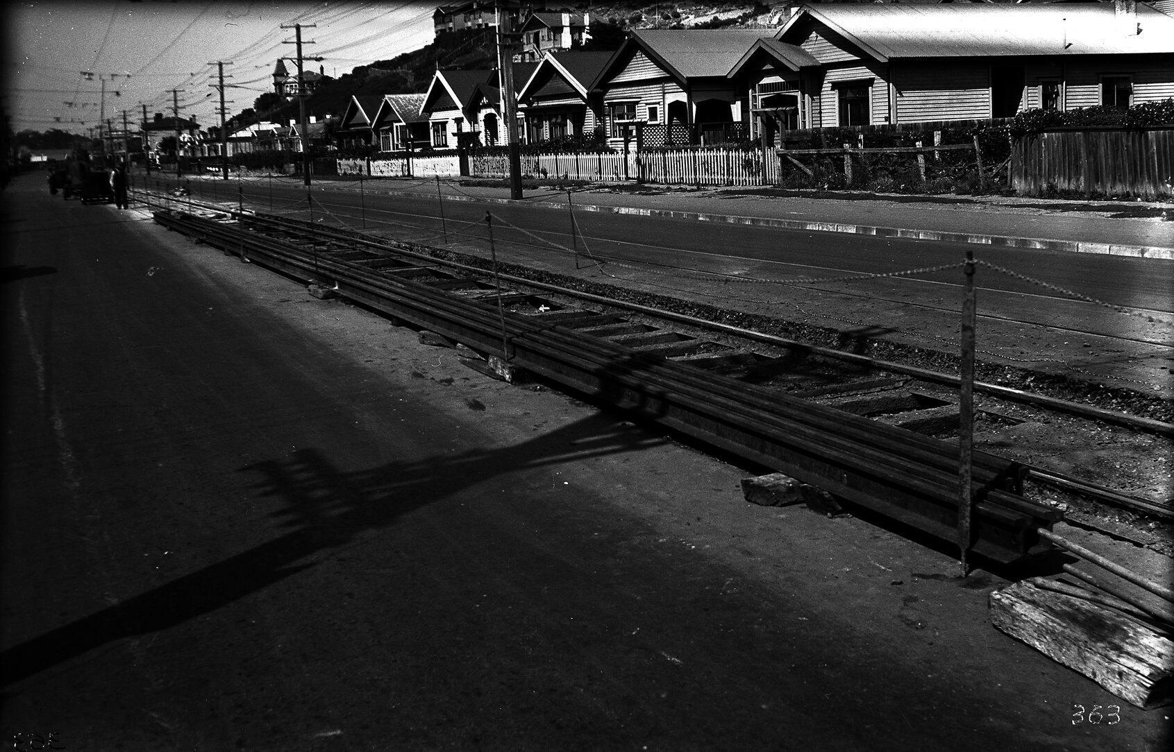 The Parade, three 40 foot welded rails.