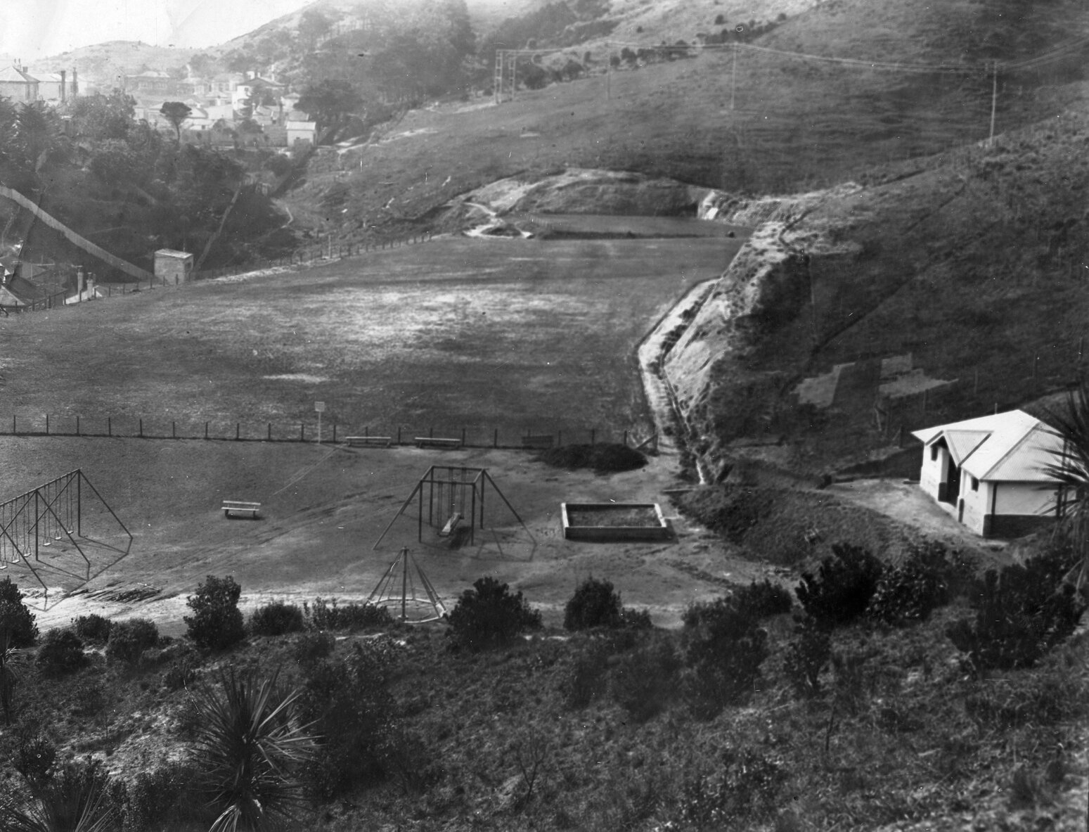 Elevated view of Prince of Wales Park, Newtown