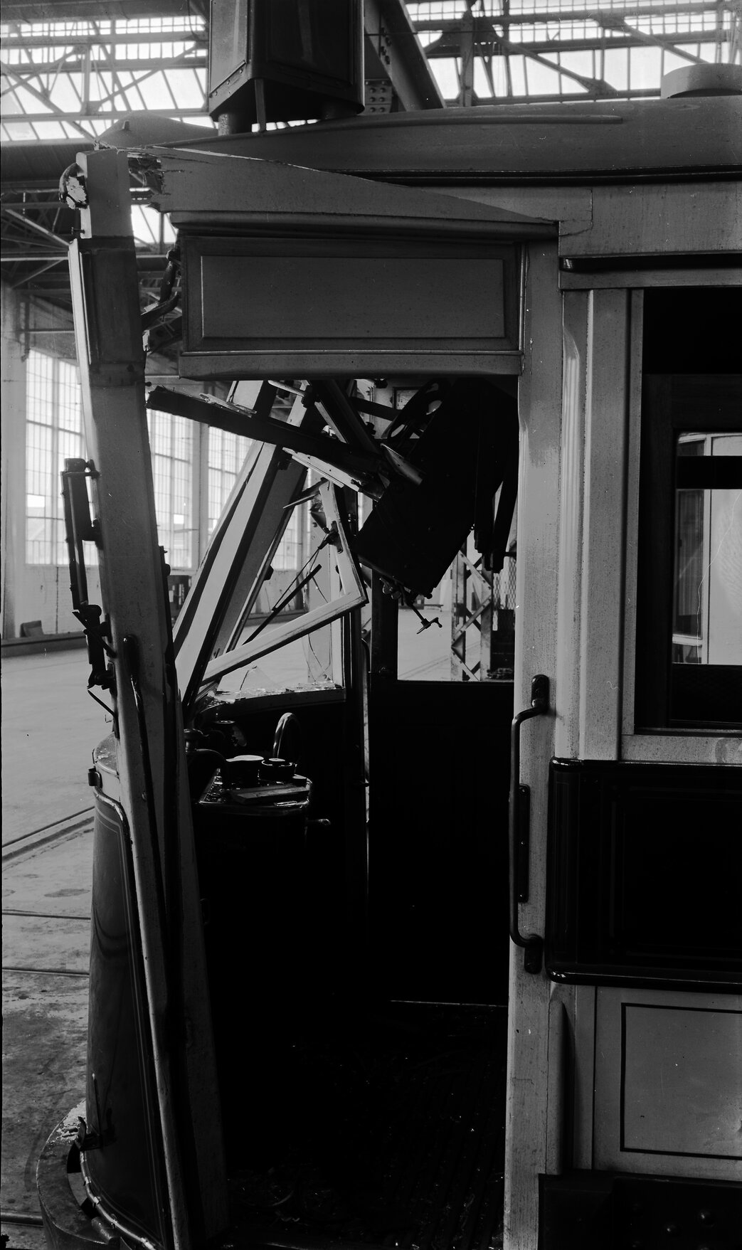 Damage to exterior of Tramcar no. 203