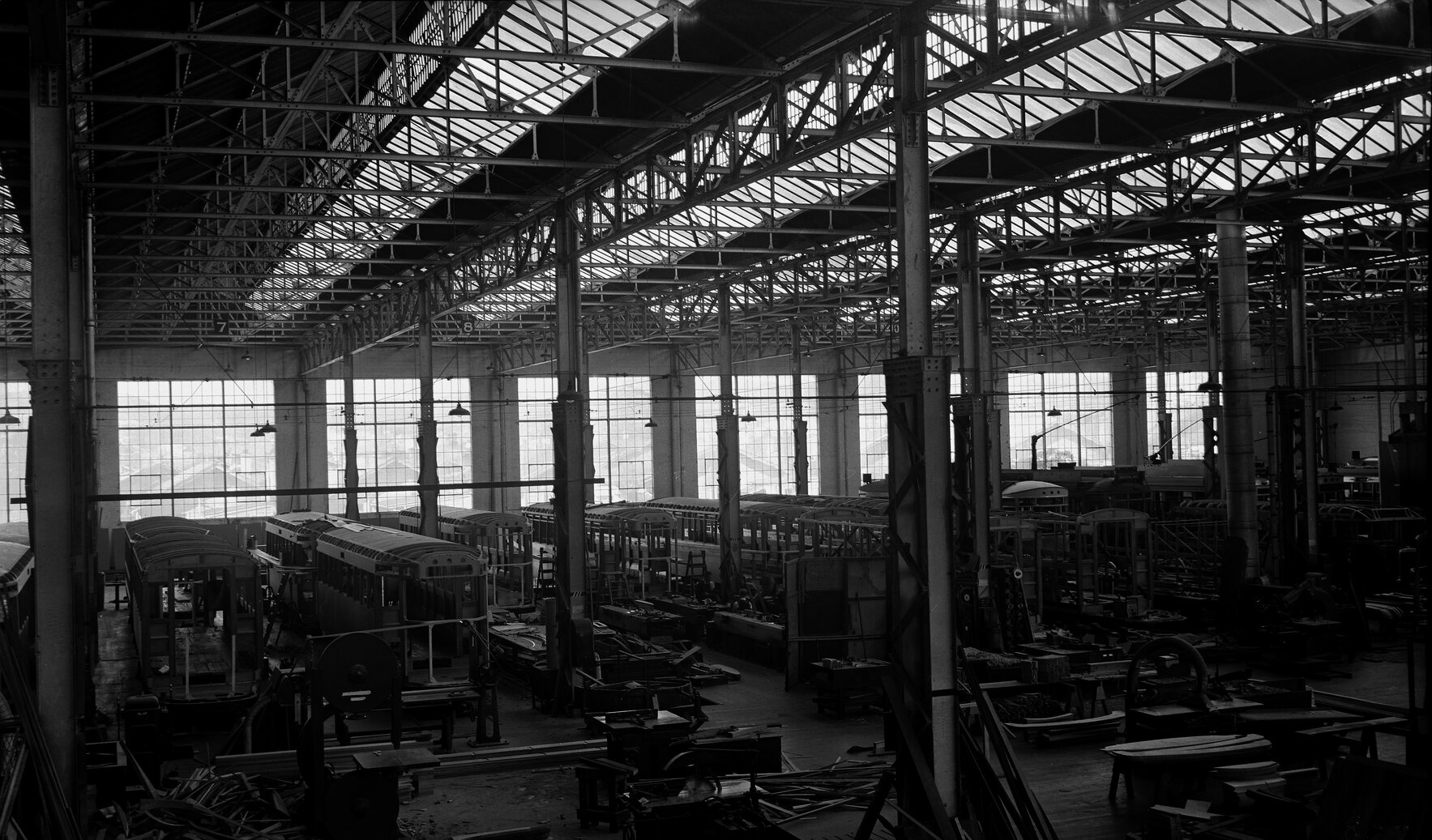 Interior of Kilbirnie Tram Barns