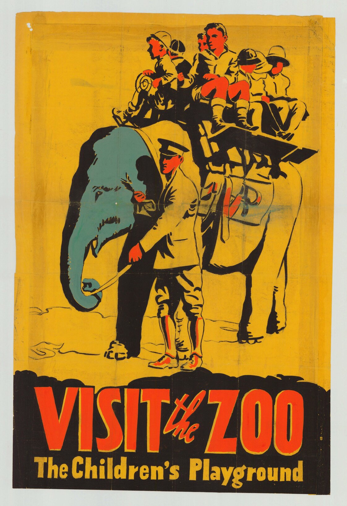 Zoo advertisement poster - Visit the Zoo - the Childrens Playground