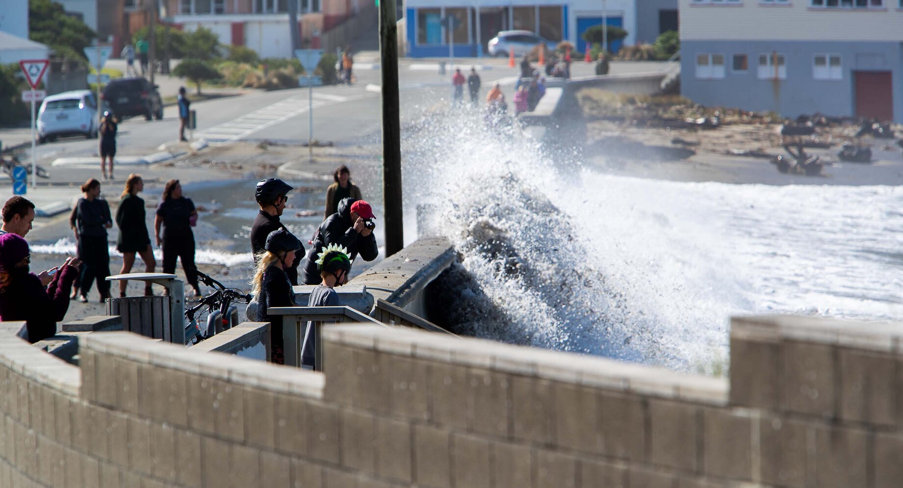 South Coast of Wellington during a big southerly storm surge