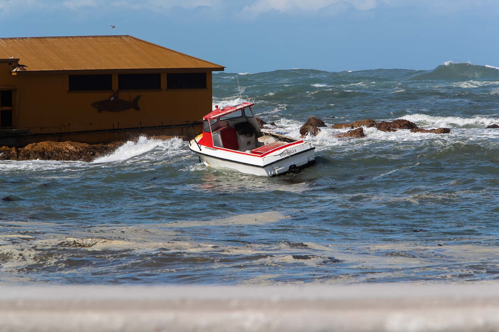 South Coast of Wellington during a big southerly storm surge