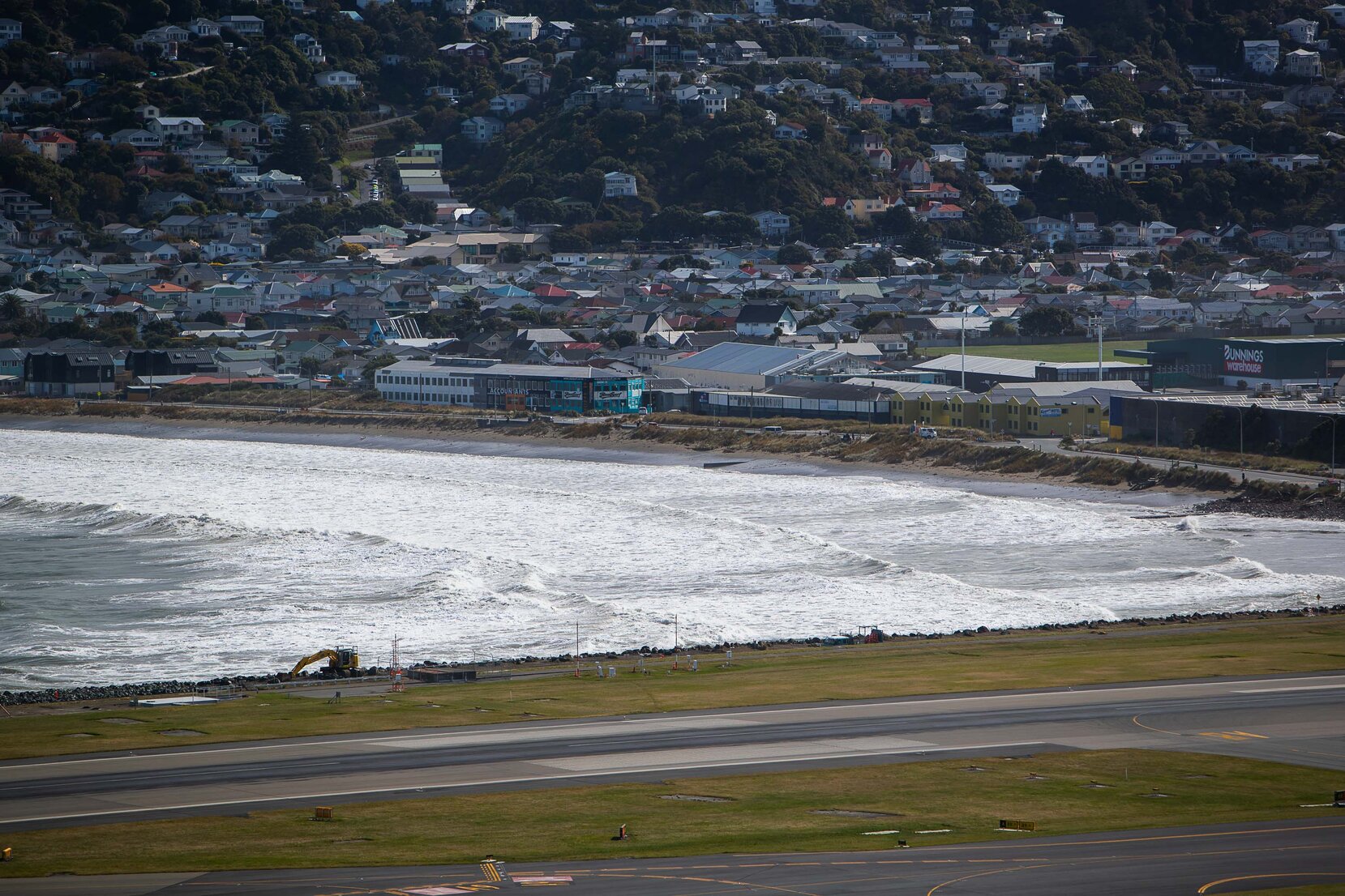 South Coast of Wellington during a big southerly storm surge