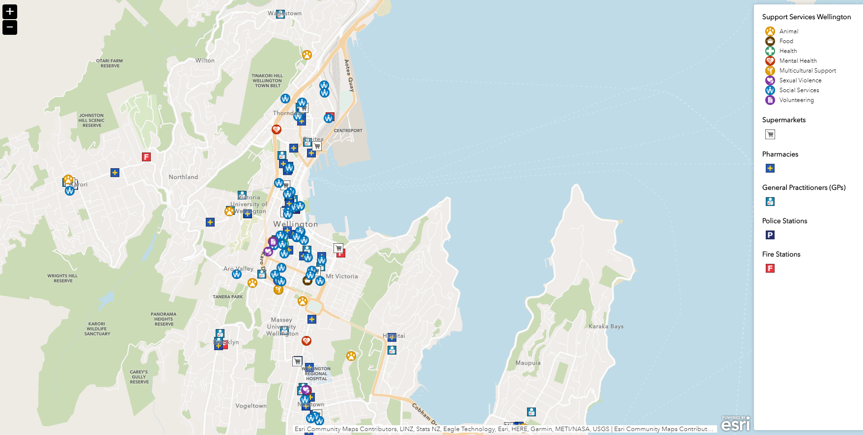 Covid-19 Support Services Map