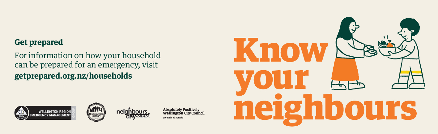 Neighbours day prints contact card spreads