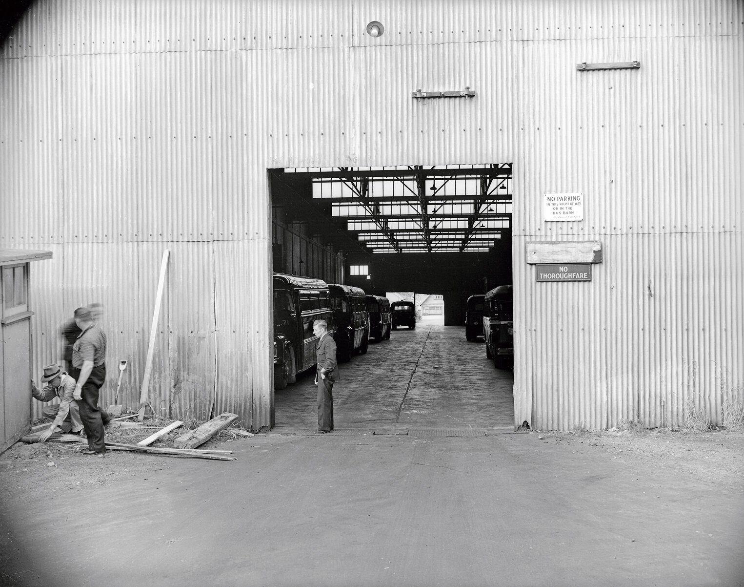Entrance to Bus Barn, Kilbirnie