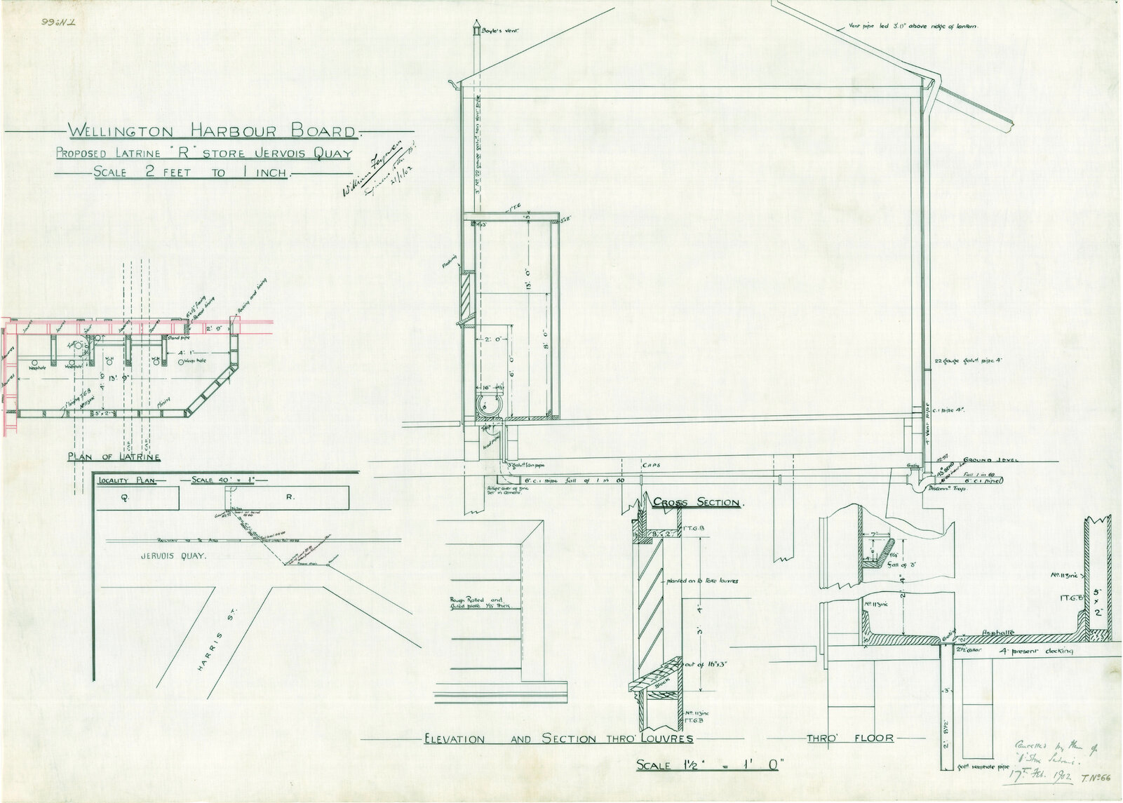 Latrine, "R" Store, Jervois Quay