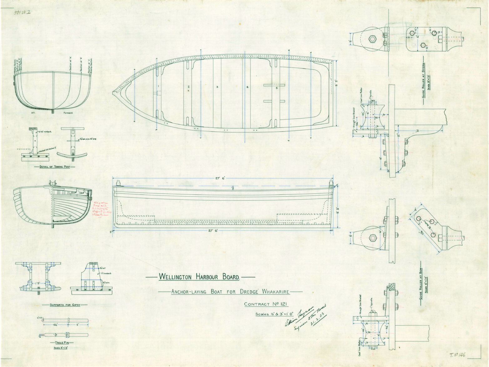 Anchor Laying Boat for Dredge "whakarie"