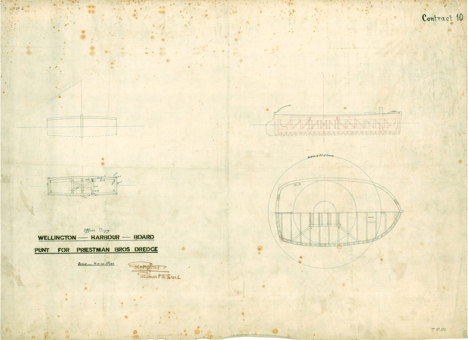 Punt for Priestman Dredge - Contract No. 10
