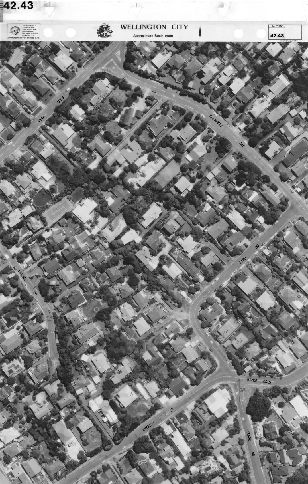 Aerial transparency, Sheet 42.43