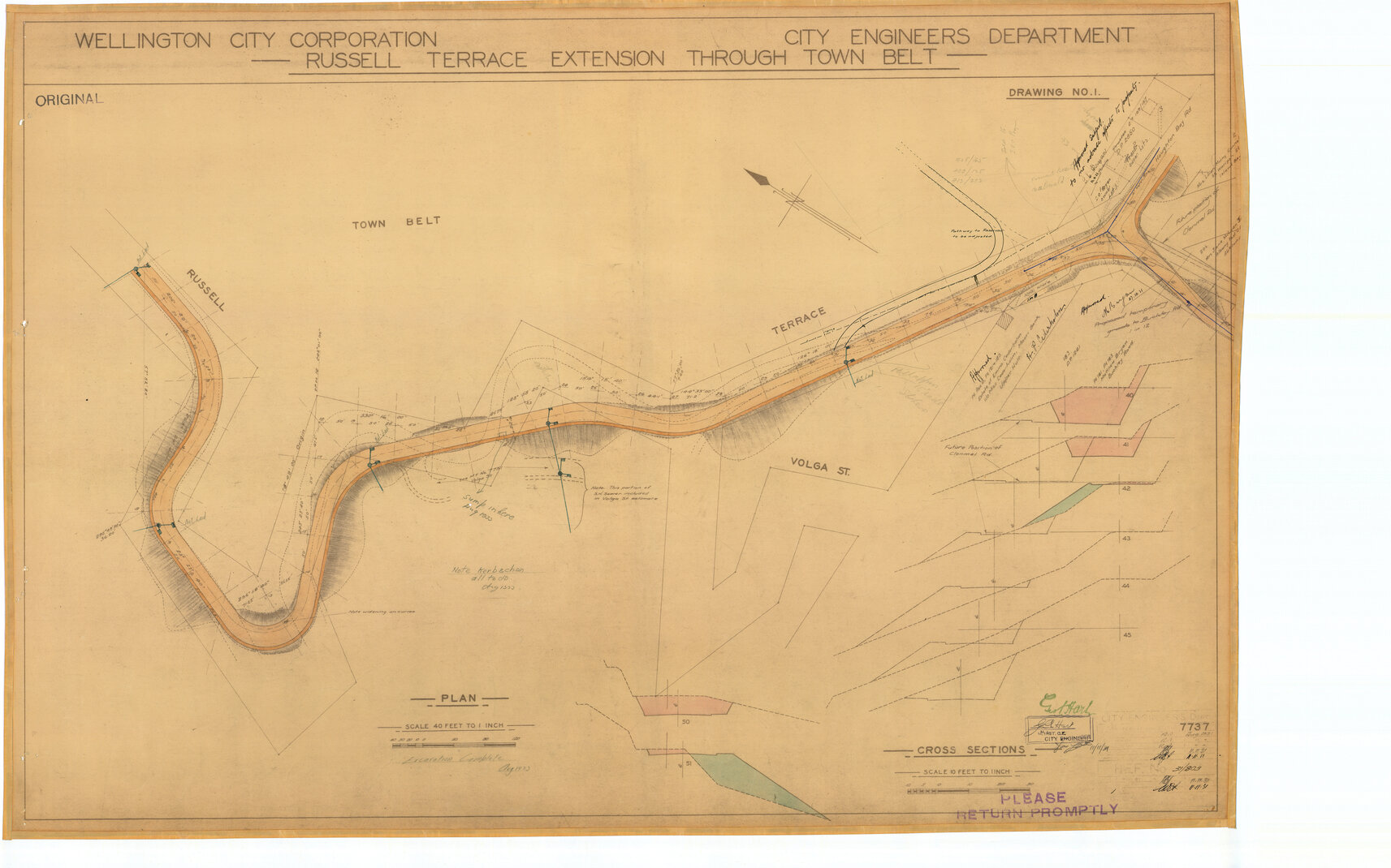 Russell Terrace - extension through town belt