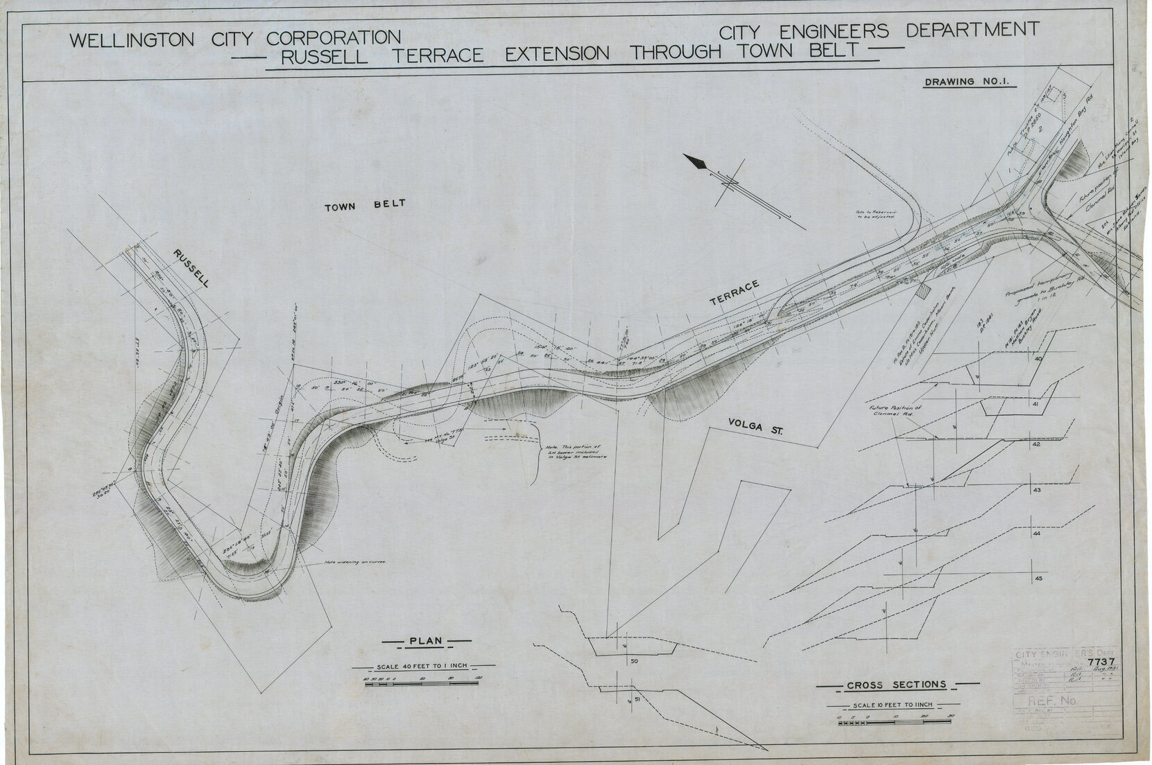 Russell Terrace - extension through town belt