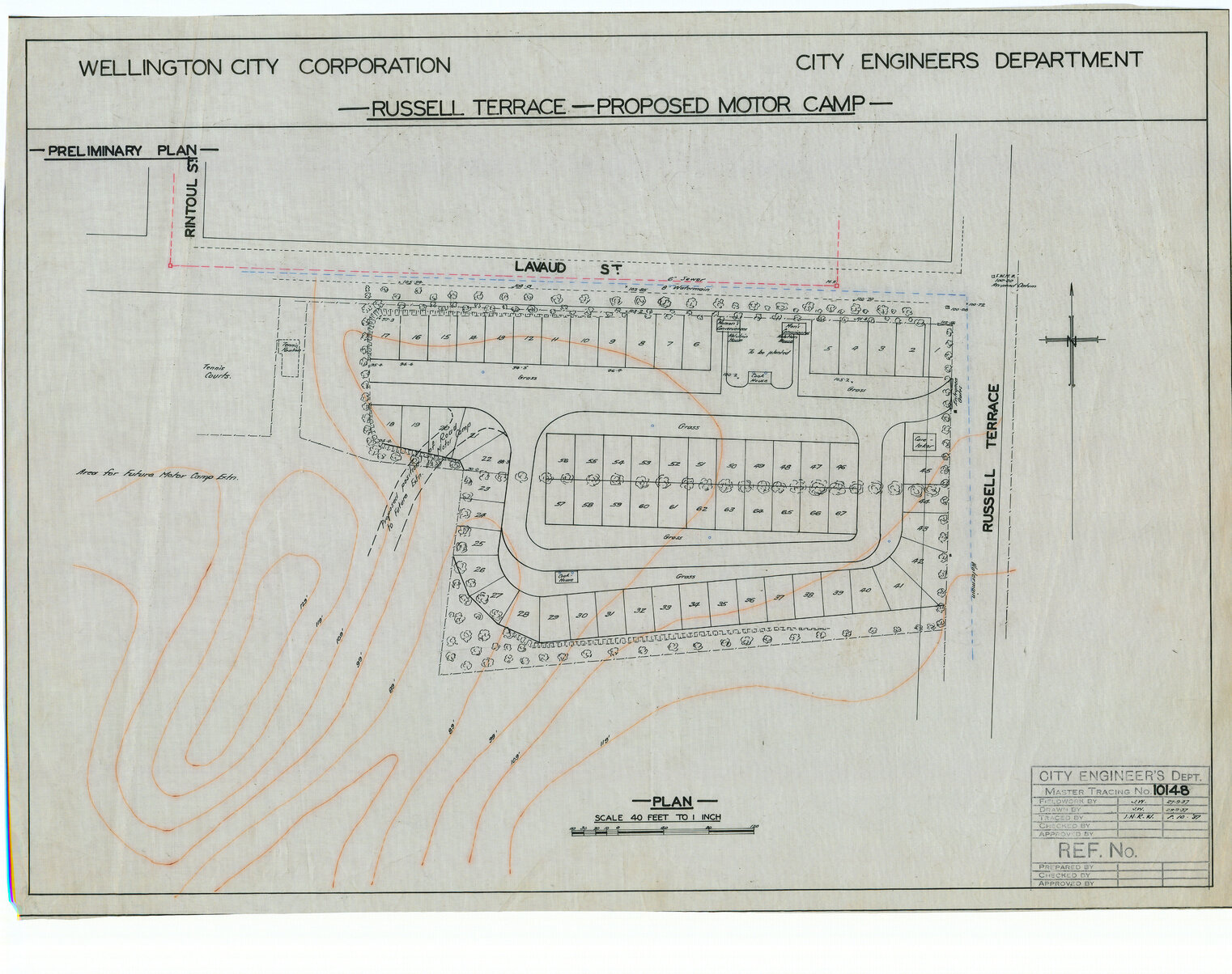 Russell Terrace - proposed motor camp