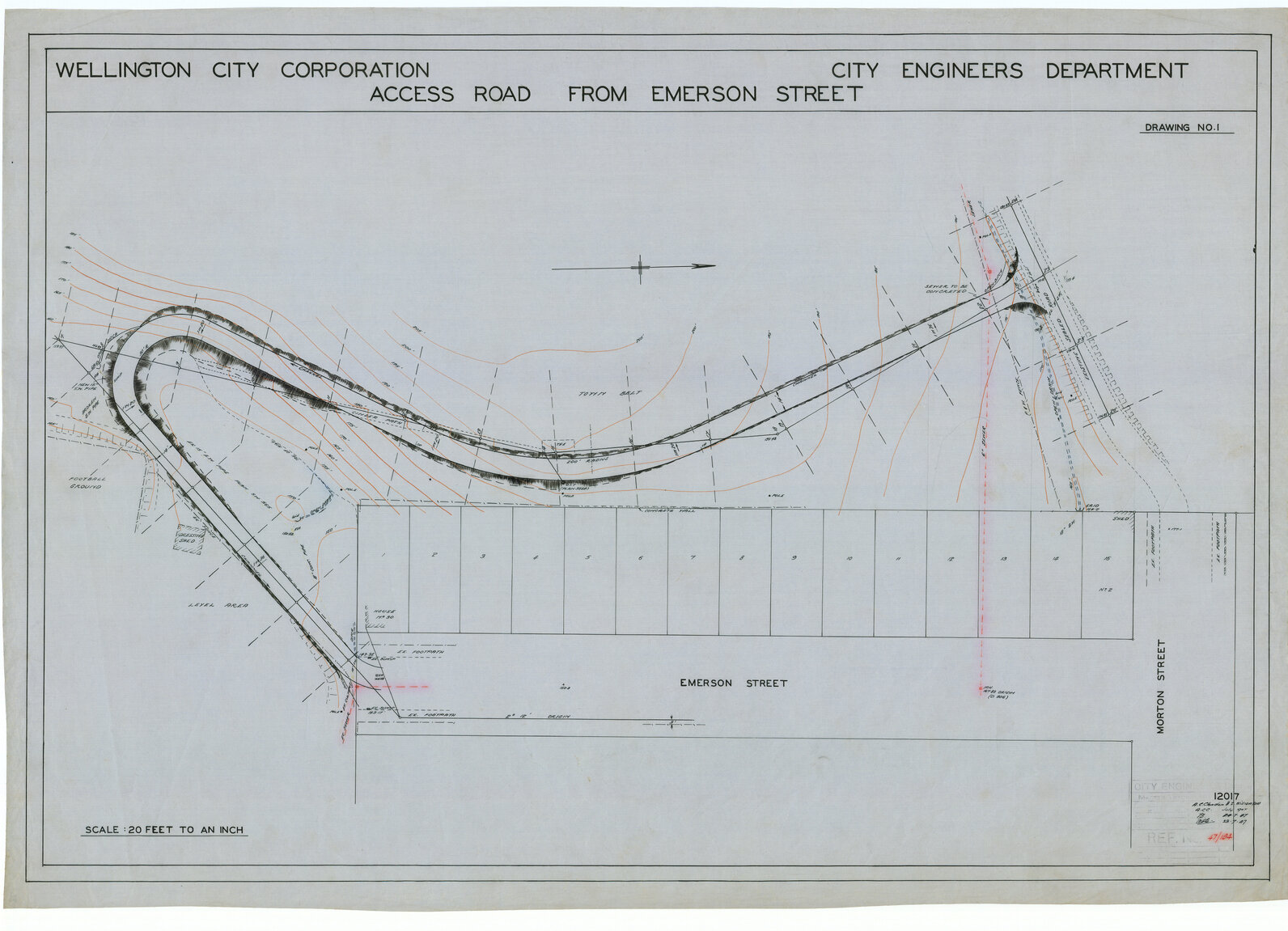 Access road from Emerson Street