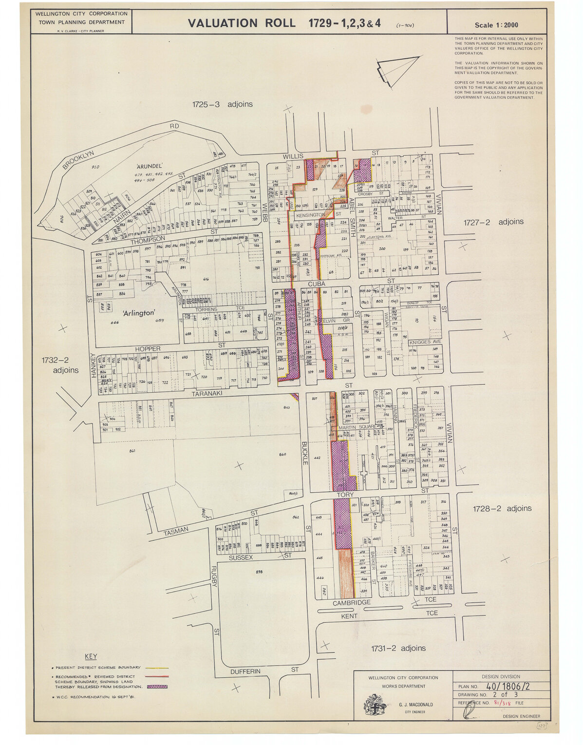 Valuation roll   1729 - 1  2  3 and 4