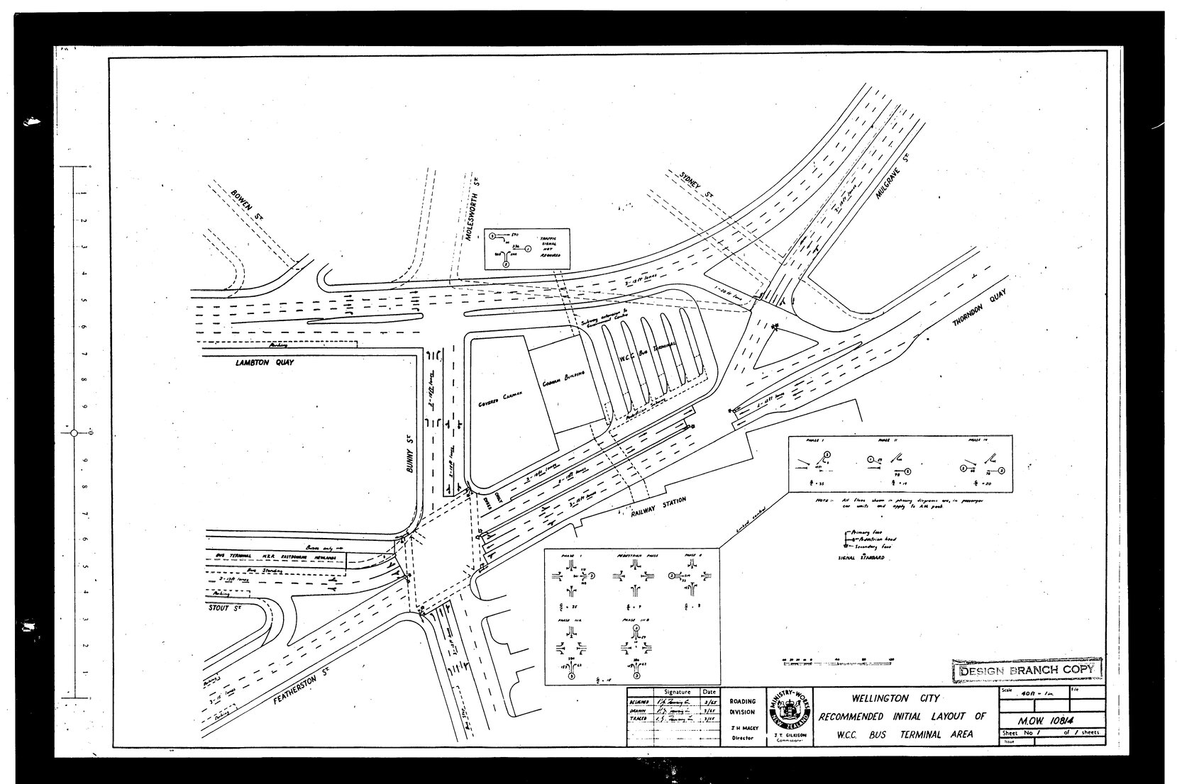 Recommended initial layout of WCC bus terminal area [Lambton Terminus]