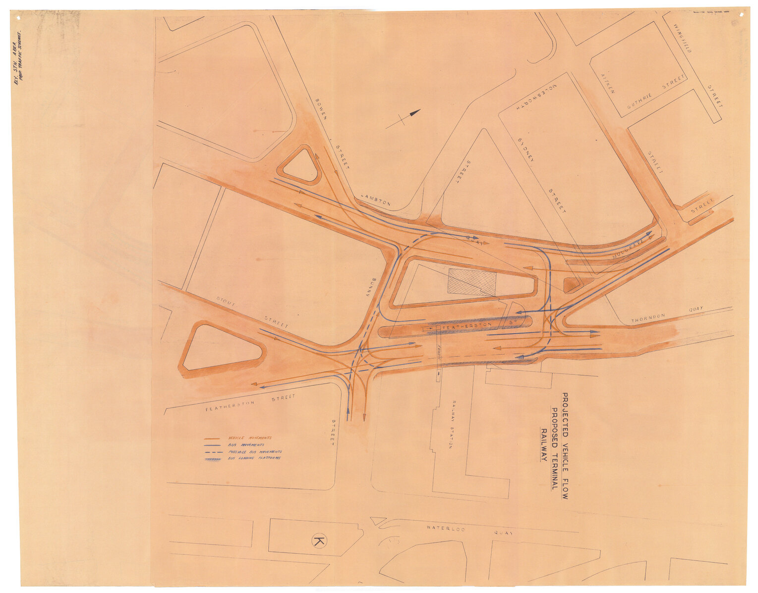 Projected vehicle flow - Proposed terminal railway