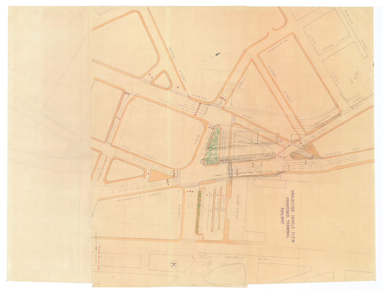 Projected vehicle flow - Proposed terminal railway