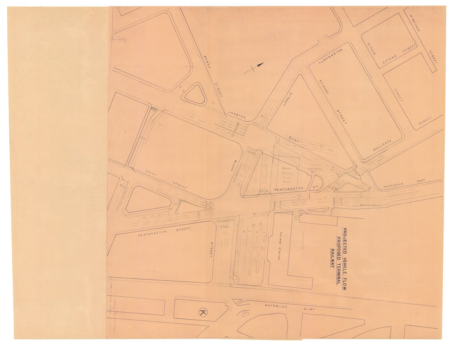 Projected vehicle flow - Proposed terminal railway