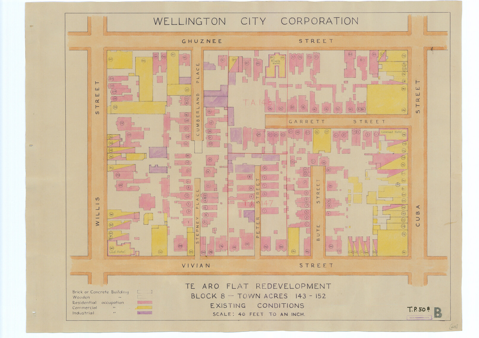 Te Aro Flat redevelopment block 8 - existing conditions