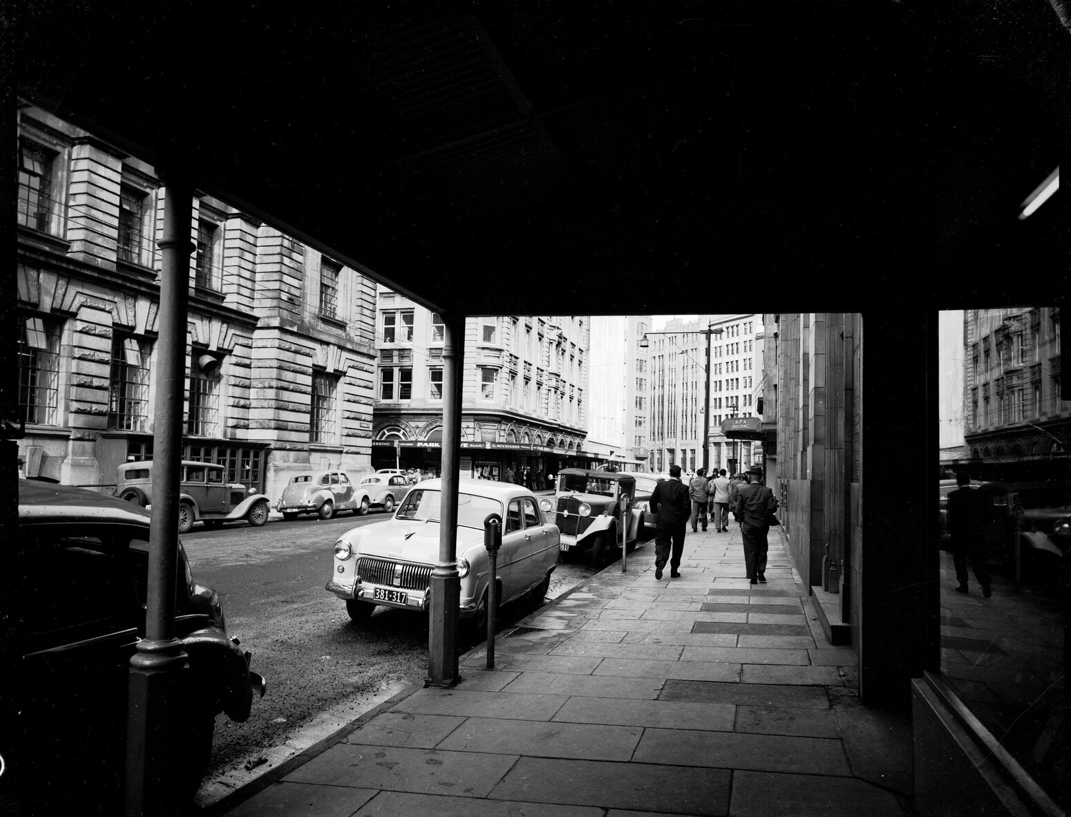 Featherston Street: parking meters