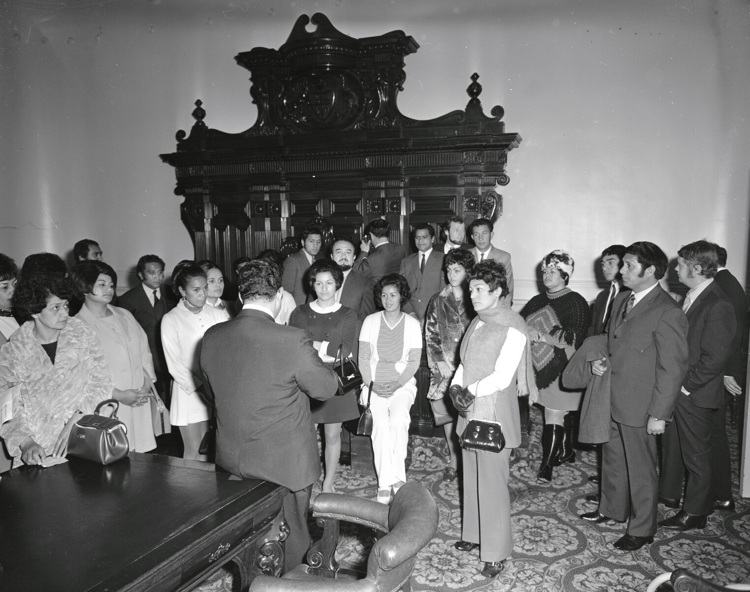 Maori Concert Party for Expo '70. Inia Te Waita (with beard), center of group