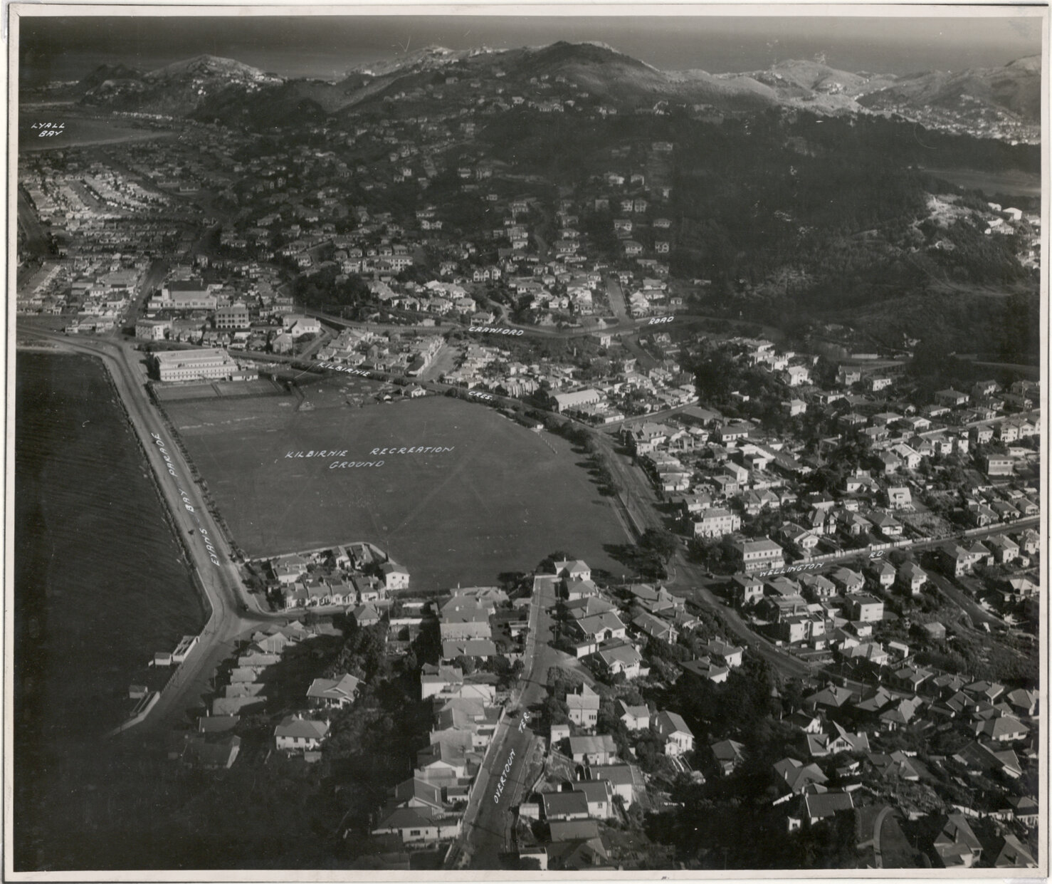 Aerial View of Wellington 1947, Kilbirnie, Recreation ground