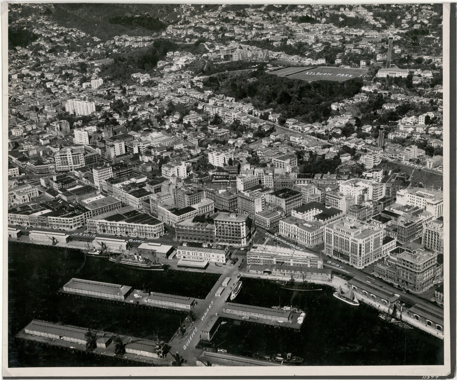 Aerial View of Wellington 1947, Kelburn