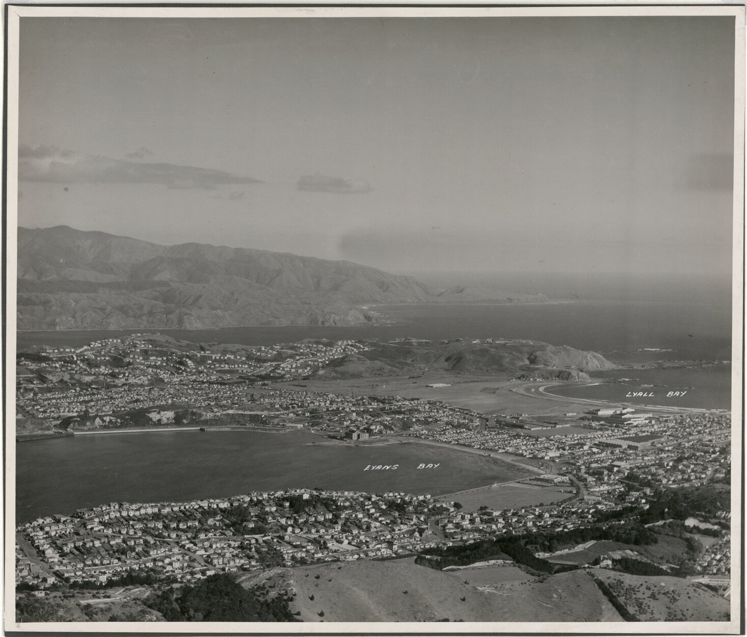 Aerial View of Wellington 1947, Rongotai, Airport and environs (distant view)
