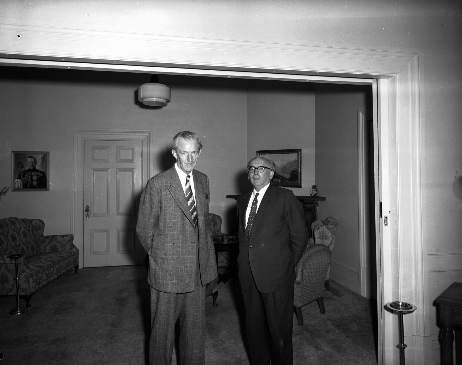 Mr K. Bradley, Director, Commonwealth Institute with G. Arcus, deputising for Mayor