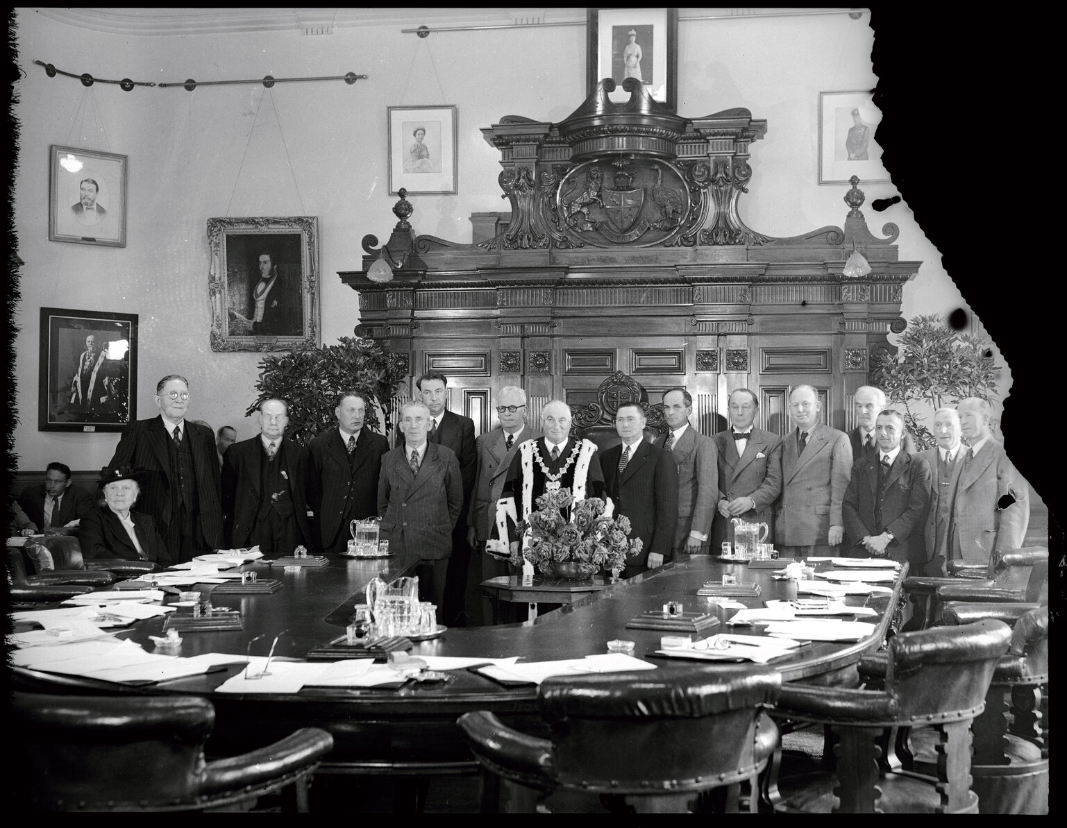 Council elected in 1956 with F.J. Kitts, Mayor