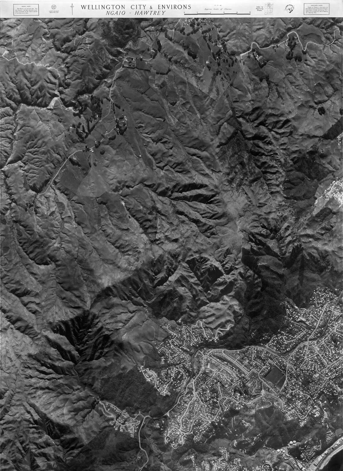 Wellington City and Environs Aerial Mosaic 1962, Ngaio to Hawtrey