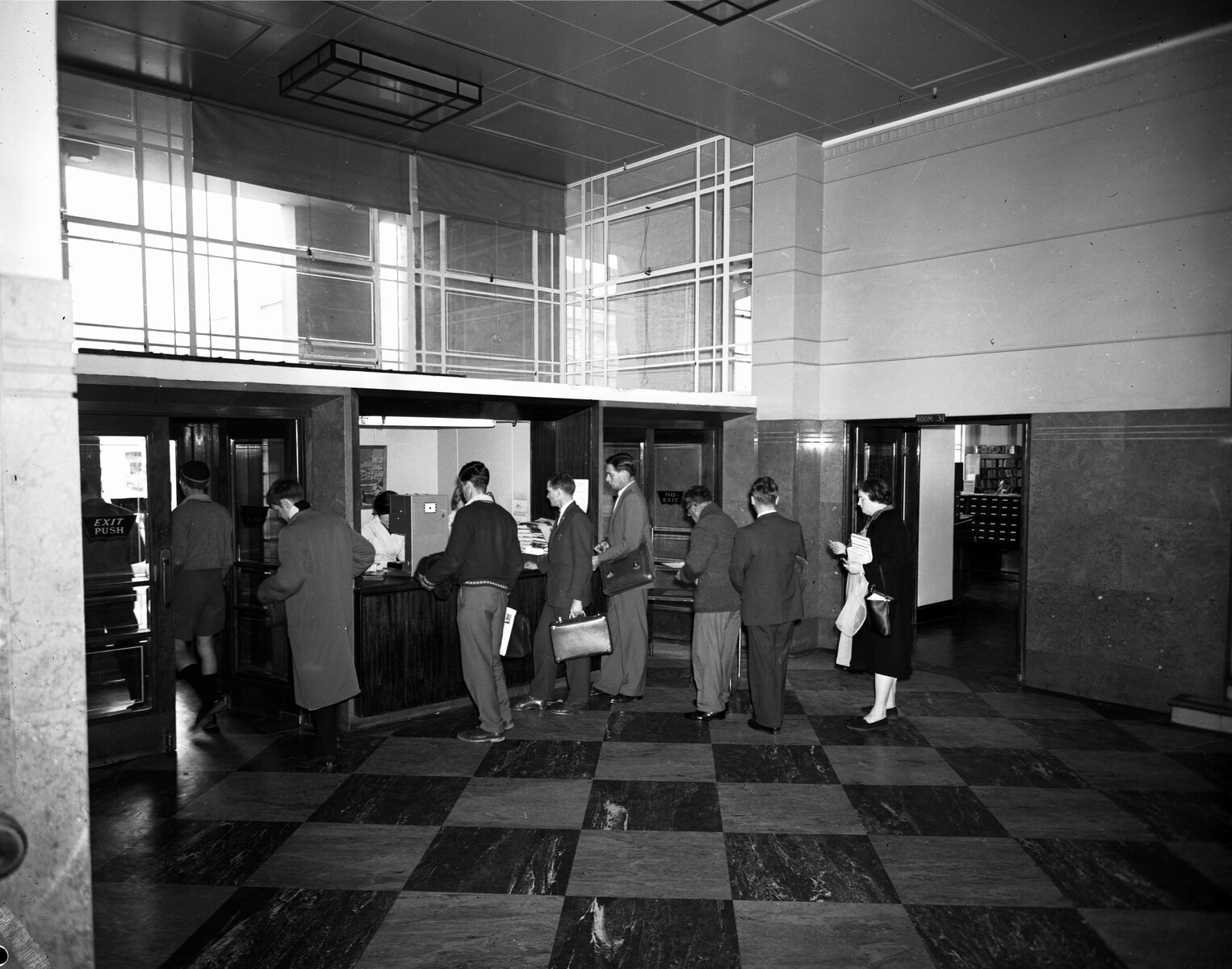 Wellington Central Public Library: issue lending desk