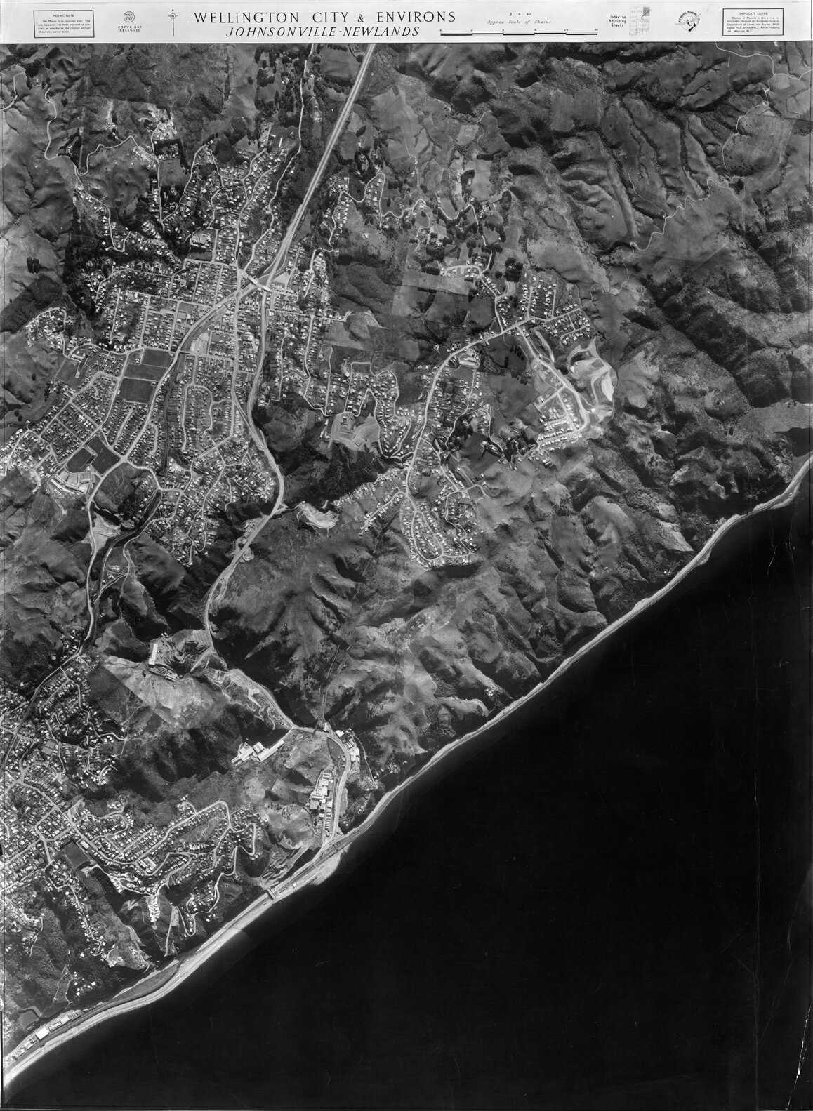 Wellington City and Environs Aerial Mosaic 1962, Johnsonville to Newlands