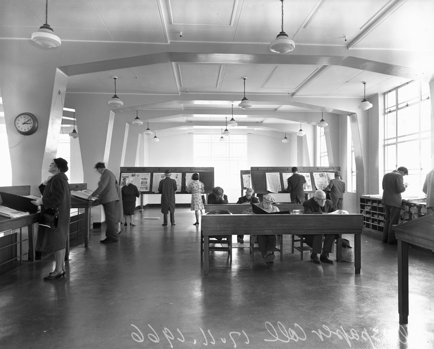 Wellington Central Public Library: Newspaper Room (photographed just before conversion to include Commonwealth Collection)