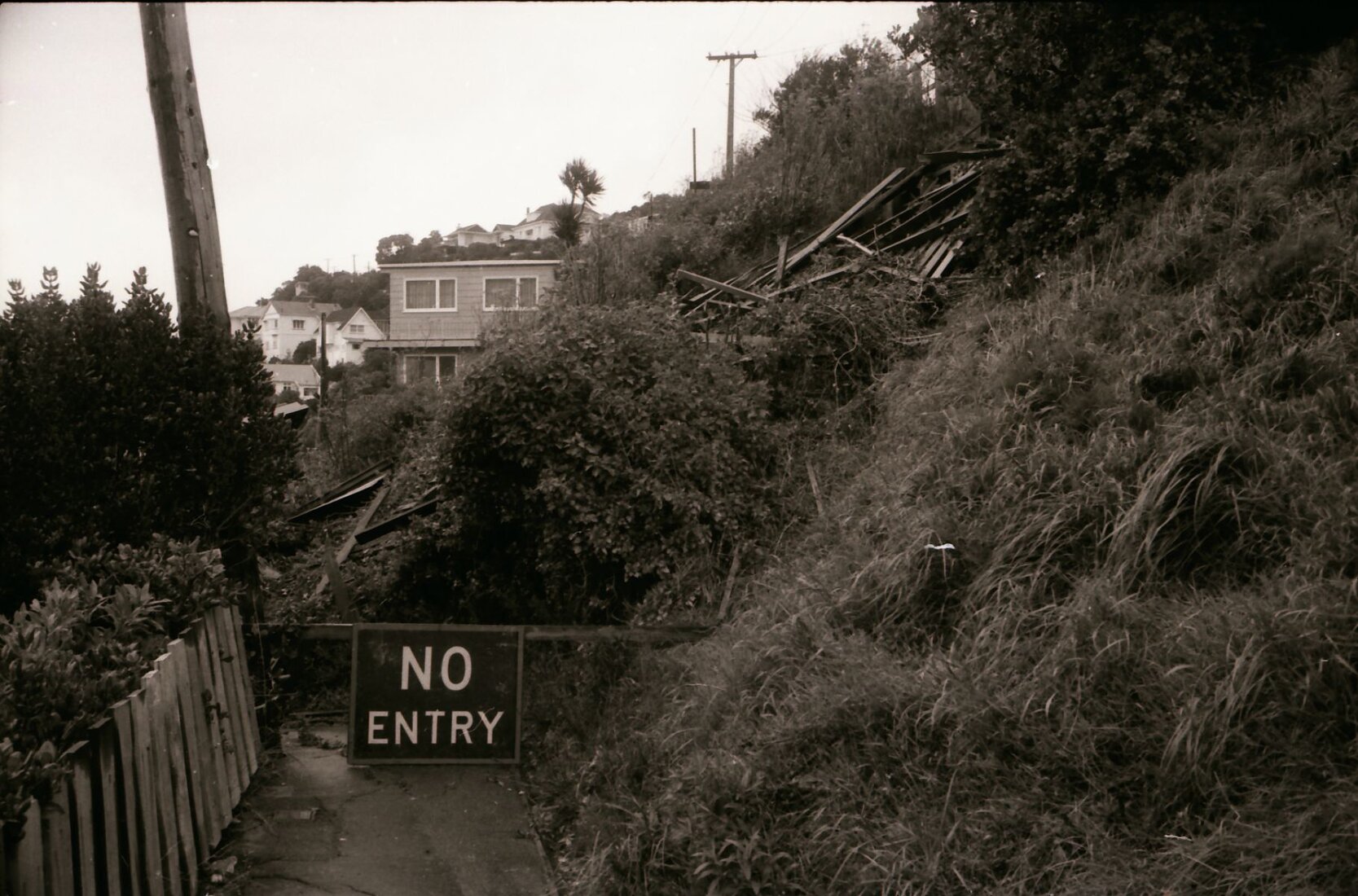 Garage destroyed by wind at 60 Anne Street