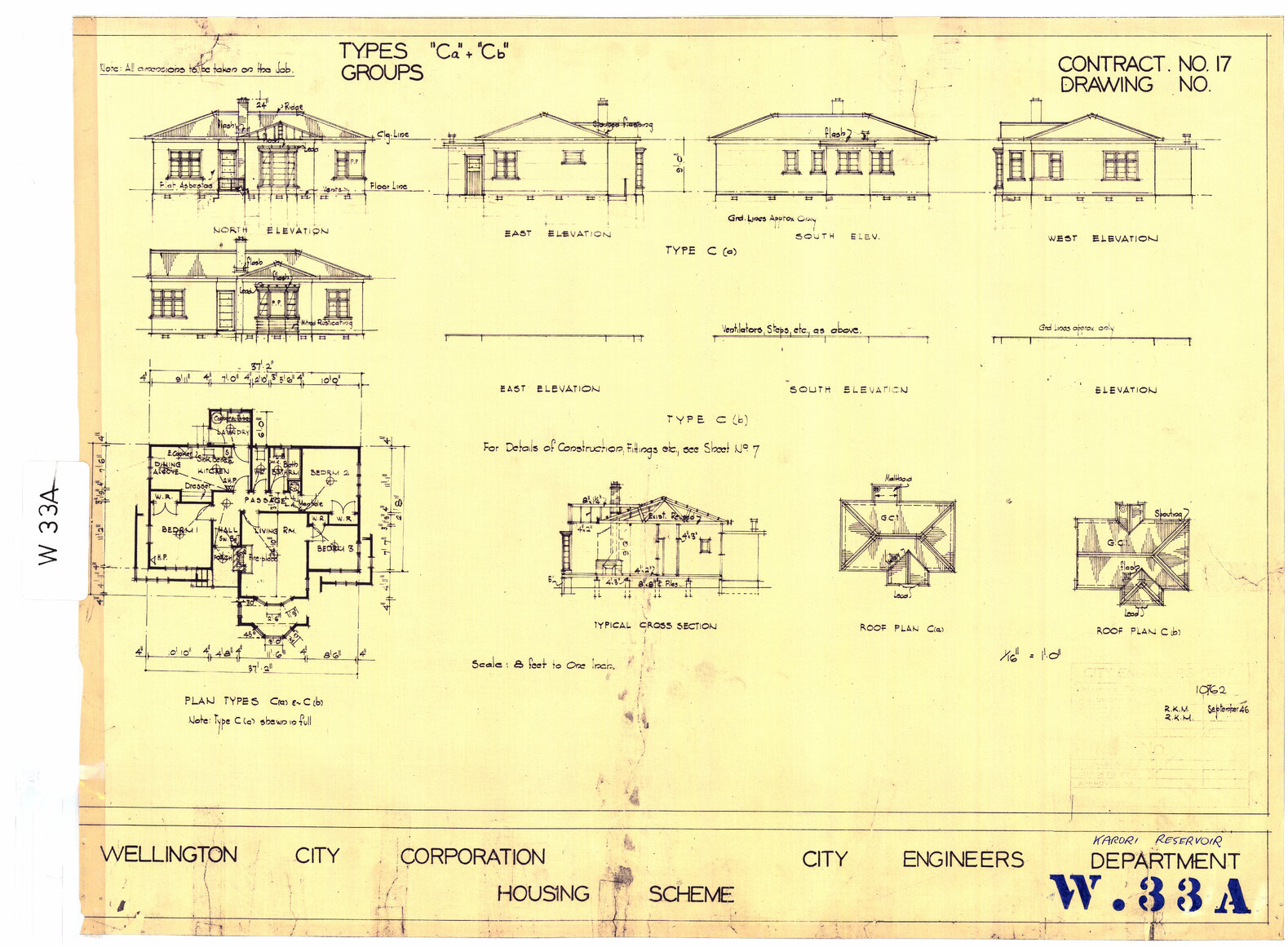 Karori Reservoir, housing scheme - September 1946